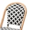 Baxton Studio Ambre Modern French Black and White Weaving Natural Rattan 2-Piece Bistro Chair Set 229-2PC-13110-ZORO - alternate 4